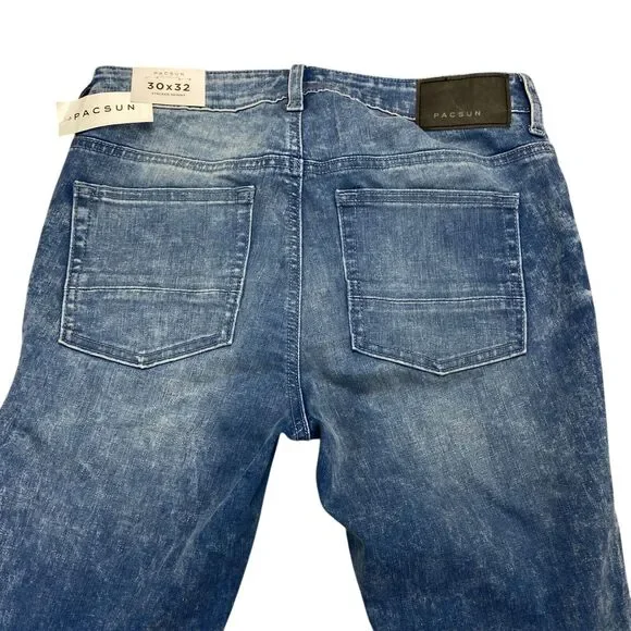 Pacsun Stacked Skinny Comfort Stretch Ripped JeansMen’s30x32 New MSRP: $ 54